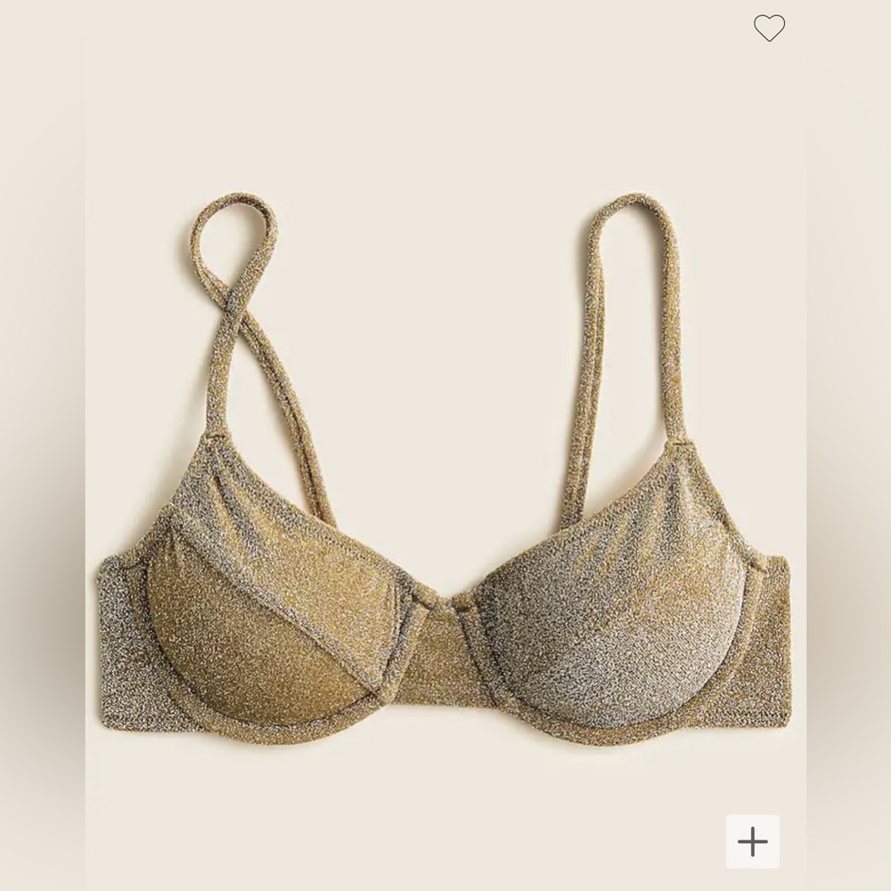 J.CREW NWOT 1993 UNDERWIRE BIKINI TOP IN SPARKLE - 36C